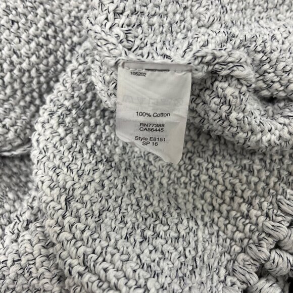 Madewell Womens Open Front Fringe Cardigan Sweater Gray White Size S - Picture 5 of 6